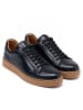 British Passport Leder-Sneakers in Schwarz