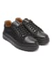 British Passport Leder-Sneakers in Schwarz