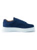 British Passport Leder-Sneakers in Dunkelblau