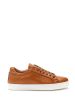 British Passport Leder-Sneakers in Braun