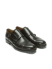 British Passport Leder-Monkstraps in Braun