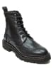 British Passport Leder-Boots in Schwarz