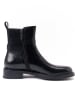 British Passport Leder-Boots in Schwarz