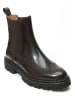 British Passport Leder-Chelsea-Boots in Braun