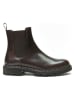 British Passport Leder-Chelsea-Boots in Braun
