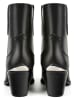 loft37 Leder-Cowboy-Boots in Schwarz