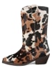 loft37 Leder-Westernstiefel in Braun/ Beige