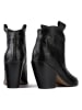 loft37 Leder-Stiefeletten in Schwarz