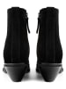 loft37 Leder-Cowboy-Boots in Schwarz