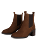 loft37 Leder-Chelsea-Boots "Find Your Strength" in Hellbraun