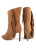 loft37 Skórzane botki w kolorze jasnobrązowym
