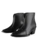 loft37 Leder-Cowboy-Boots in Schwarz