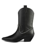 loft37 Leder-Cowboy-Boots "Let It Rain" in Schwarz