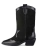 loft37 Leder-Cowboy-Boots in Schwarz