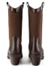 loft37 Leder-Cowboy-Boots in Braun