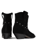 loft37 Skórzane kowbojki w kolorze czarnym