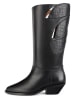 loft37 Leder-Cowboystiefel in Schwarz