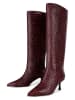 l37 Leder-Stiefel in Bordeaux