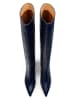 l37 Leren laarzen donkerblauw