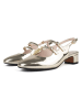loft37 Leder-Slingpumps in Gold
