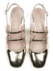 loft37 Leder-Slingpumps in Gold