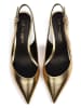 loft37 Leder-Slingpumps in Gold