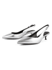 loft37 Leder-Slingpumps in Silber