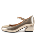 loft37 Leder-Spangenpumps in Gold