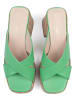 loft37 Leder-Pantoletten in Grün