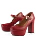 l37 Leder-Spangenpumps in Rot