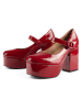 loft37 Leder-Spangenpumps in Rot