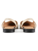 loft37 Leder-Slingballerinas in Beige/ Schwarz