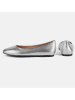 loft37 Skórzane baleriny "Baby Come On" w kolorze srebrnym