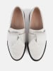 loft37 Leder-Slipper "Cross The Line" in Weiß