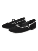 loft37 Leder-Spangenballerinas in Schwarz
