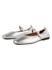 loft37 Leder-Spangenballerinas in Silber