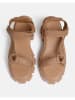 loft37 Sandały w kolorze jasnobrązowym
