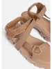 loft37 Sandały w kolorze jasnobrązowym