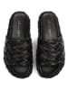 loft37 Skórzane klapki w kolorze czarnym
