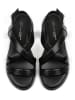 loft37 Skórzane sandały w kolorze czarnym