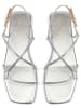 loft37 Leder-Sandalen "Ocean Blue" in Silber