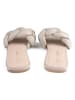 loft37 Leder-Pantoletten in Beige