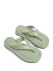 loft37 Skórzane klapki w kolorze jasnozielonym