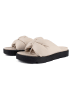 loft37 Leder-Pantoletten "Salt Water" in Creme