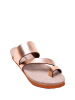 Comfortfusse Leder-Zehentrenner in Roségold
