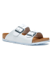 Comfortfusse Leren slippers wit