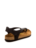 Comfortfusse Leren teensandalen zwart
