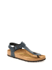 Comfortfusse Leder-Zehensandalen in Dunkelblau