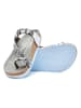 Comfortfusse Leren teenslippers zilverkleurig