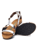 Comfortfusse Leder-Sandalen in Silber